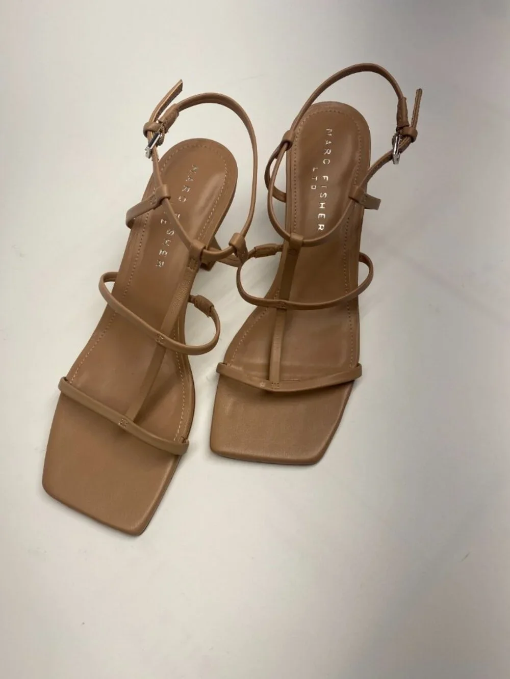Marc Fisher LTD Womens Dennie Ankle Strap Square Toe Sandal Sz 8